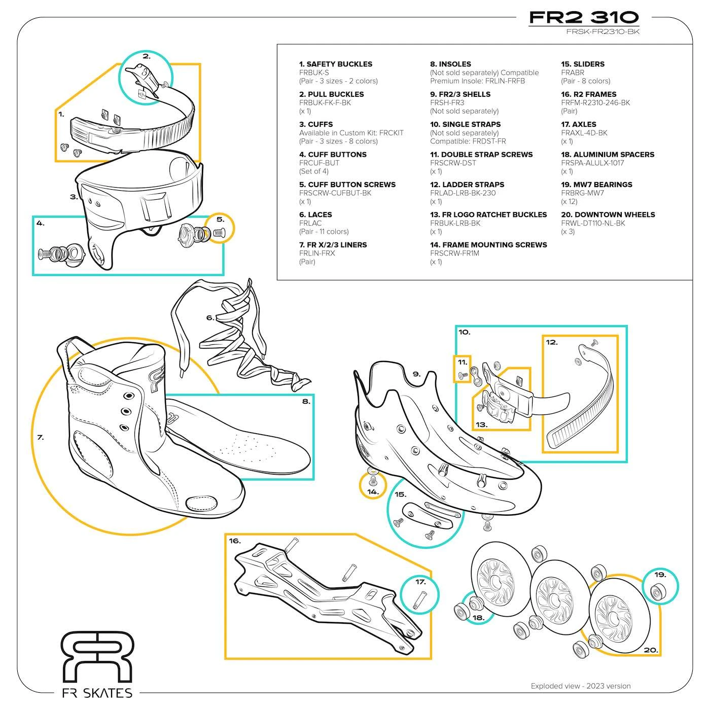 Freeride skates: FR SKATES FR2 310 Black